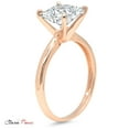 thumbnail image 4 of 1.5 ct Princess Cut Moissanite Solitaire 18K Rose Gold Womens Engagement Ring, 4 of 5