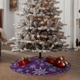 thumbnail image 4 of Fotbe Snowflake Gradient Purple Pattern Christmas Tree Skirt, Tree Skirts Plush Christmas Decorations, Christmas Tree Skirts Xmas Decorations Holiday Party Decor-30", 4 of 6