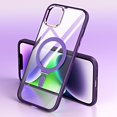 thumbnail image 6 of Jiahe Cover Case for iPhone 14 Plus,Shockproof Rubber Magnetic Invisible Stand Transparent PC Cover Compatible with MagSafe Case,Purple, 6 of 7