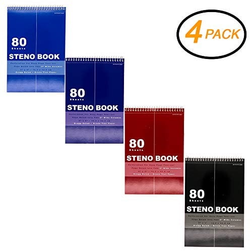 emraw green tint steno book 80 sheets wire binding gregg ruled meeting notebook durable laminated cover assorted color wire bound double sided paper small notebook