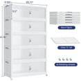thumbnail image 2 of Fangtueh 150GAL Plastic Storage Bins with Lid, 600QT Extra Large Stackable Closet Organizers and Storage, Collapsible Storage Boxes with Wheels, Folding Cabinet for Home Kitchen Office, 5Pack White, 2 of 8