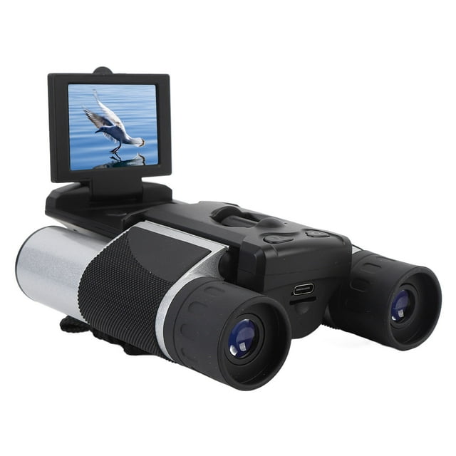 10x25 Binoculars with Camera, 2 Inch Display 48MP 2.5K Digital Binoculars for Adults, Built in TF Memory Card Video Photo Recoder for Bird Watching Hunting