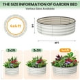 thumbnail image 2 of Galvanized Raised Garden Beds Outdoor,Oval Raised Metal Planter Box With Open Base For Planting Vegetables Flowers Herb,Easy-Assembly, 2 of 7