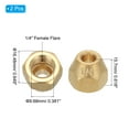 thumbnail image 2 of Uxcell 1/4" Brass Flare Nut, 2Pcs 45 Degree SAE Brass Pipe Fittings, Matte, 2 of 6