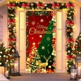 thumbnail image 2 of RyanK Christmas Gifts, Christmas Decorations,Christmas Front Door Decoration New Printed Santa Door Merry Christmas Indoor Outdoor Front Door Party Supplies, 2 of 6
