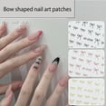 thumbnail image 4 of Bows Nail Art Stickers Self-Adhesive Nail Decals French Bows Nail Stickers Manicure Accessories for Nail Art Decors, 4 of 9