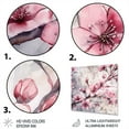 thumbnail image 3 of Designart "Blooming Cherry Blossom Pink I" Tree Cherry Blossom Metal Wall Art Prints, 3 of 5