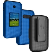 Nakedcellphone Holster Series for AT&T Cingular Flex 2 / Cricket Debut Flex Flip Phone Case, Slim Hard Shell Cover and Belt Clip Holder Combination