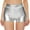 Silver, variant on Bermuda Shorts for Women High Waisted Metallic Hip Wrap Shorts Rave Bottoms For Dancing Clubwear Relaxed Fit Short Pants Silver L