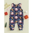 thumbnail image 4 of Wassery Baby Girls Christmas Footies Rompers Newborn Girls Sleeveless Christmas Tree Print Jumpsuit 3 6 12 18 Months Infant Girls Fall Playsuits Clothes, 4 of 9