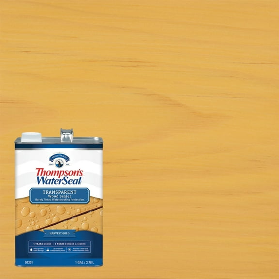 Thompson's WaterSeal Transparent Wood Sealer, Harvest Gold, 1 Gallon