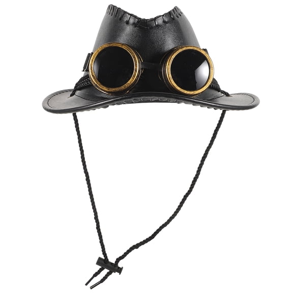 SWETRACE Cowgirl Hat in Black with Sunglasses Design for Party and Cosplay Decor