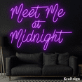 thumbnail image 4 of Craftnamesign Meet Me At Midnight Neon Sign, Bedroom Decor, Bar Neon Sign, 4 of 4