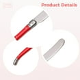 thumbnail image 3 of 6 Pcs Red Butter Knife Set, Red Plastic Handle, 420 Stainless Steel Cheese Spreaders, Ideal for Sausage, Butter, and Jam, French Design, 3 of 5