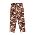 thumbnail image 4 of Xecao Flower Bunny Women's Straight Lounge Pajama Pants: The Epitome of Relaxed Sleepwear, 4 of 9