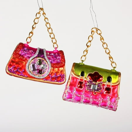 Lady Hand Bags Purses Funky 1970 S Style Mod Glass Christmas Lady Hand Bags Purses Funky 1970 S Style Mod Glass Christmas Ornaments New By Sterling
