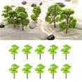 thumbnail image 4 of 10 piezas Diorama modelo árboles Mini de árboles plástico paisaje de ferrocarril árboles modelo tren ferrocarril árboles para - 5,5 cm 55 cm CUTICAT tren paisaje árboles, 4 of 8