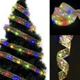 thumbnail image 1 of Christmas Ribbon Fairy Lights, Christmas Tree Light Up Ribbon, Ribbon Lights for Christmas Tree, Indoor Ribbon String Lights for Xmas Tree Decor (Gold-Warm,10M),Gold,10M, 1 of 7