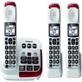 thumbnail image 1 of Teléfono inalámbrico amplificado Panasonic KX-TGM420W + (2) KX-TGMA44W con contestador digital ampliable hasta 6 teléfonos y amplificador de volumen de voz de 40 dB, 1 of 7