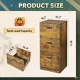 thumbnail image 3 of 3 Drawer File Cabinet with Lock, Vertical Wood Filing Cabinet for Home Office, Printer Stand for Letter and A4 Size, Rustic Brown, 3 of 16