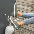 thumbnail image 6 of HAOTAGS Women's Plus Size Mesh Flats – Soft Sole Breathable Embroidered Summer Casual Shoes f Green Size 9, 6 of 7