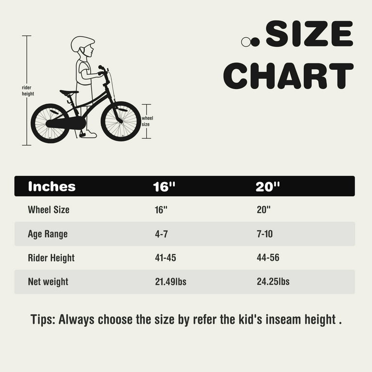 Bike inches for age sales