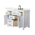 thumbnail image 2 of Beckett 42" White Single Vanity & Giotto Quartz Top (3-Hole) & Black Trim, 2 of 5