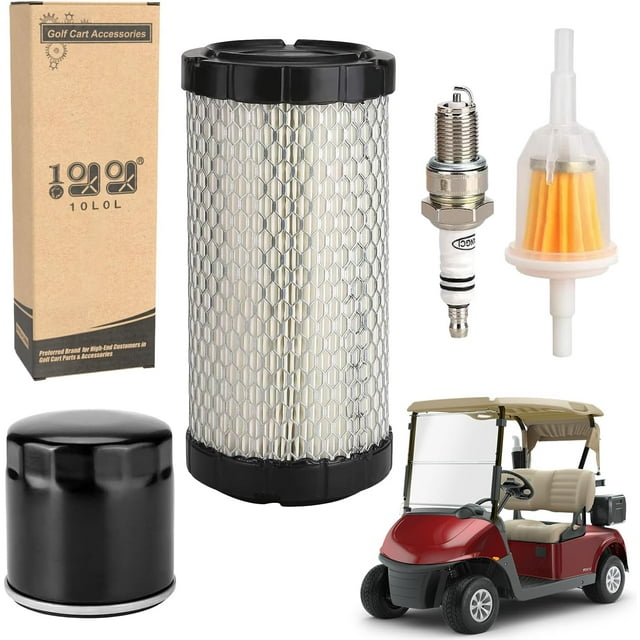 czcpp-Golf Kit de Réglage pour Modèles de Gaz EZGO RXV 2008-Up & TXT 2010-Up avec Moteurs Kawasaki 4 Temps 13.5 HP, Filtre à Air Amélioré, Kit d'Entretien de Moteur à Bougie pour EZGO