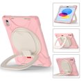 thumbnail image 2 of Dteck Case For iPad 11-inch (A16) 2025/iPad 10th Generation 10.9 inch,Heavy Duty Armor Protection Rotatable Kickstand Handle Case Shockproof Rubber Rugged Cover for iPad 10th/11th Gen,Pink, 2 of 7