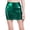 Green, variant on Women's Bodycon Pencil Skirt Shiny Metalic Liquid Party Tight Hip Mini Skirt