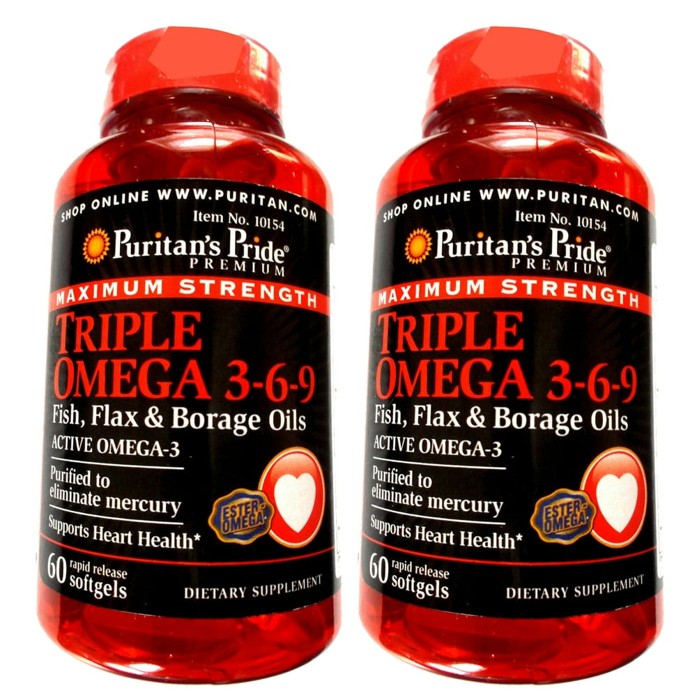 Puritan's Pride Maximum Strength Triple Omega 369 Fish Oil, 60