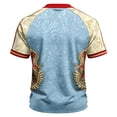 thumbnail image 5 of Mexico 2026 Soccer Cup Jersey for Men, V-Neck Short Sleeve Athletic Training Top, Breathable Sports Shirt, Active Fan Support Tee, Lightweight Casual Pullover, 1 Pack Light Blue XXL, 5 of 5