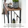 thumbnail image 4 of Yamazaki Home Modern Slim Console Table, Slim Narrow Accent Table For Entryway Or Living Room, Metal And Wood Skinny Hallway Or Sofa Table, Steel, 4 of 8