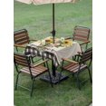 thumbnail image 4 of Outdoor Tablecloth with Umbrella Hole for Patio/Picnic/Party/Camping, Sunflowers Rose Waterproof Table Cloth Square Cover Washable, Retro Botanical Floral Eucalyptus Leaf Plaid (54"x 54"), 4 of 8