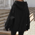 thumbnail image 5 of Inglocry Zip Up Hoodies for Women Drawstring Soft Jackets Casual Winter Sweatshirts with Pocket Black L, 5 of 5