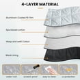 thumbnail image 6 of Hail Protector Car Cover,5-Layer Padded Anti-Hail Car Covers,Heavy Duty Waterproof Protector with Reflective Strips,Hail Cover for SUV/Sedan/Hatchback(50*62*76Inch,Silver), 6 of 8