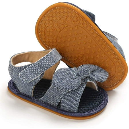 Infant Baby Girls Sandals Soft Sole T-Strap Toddler Flats First Walkers Summer Shoes