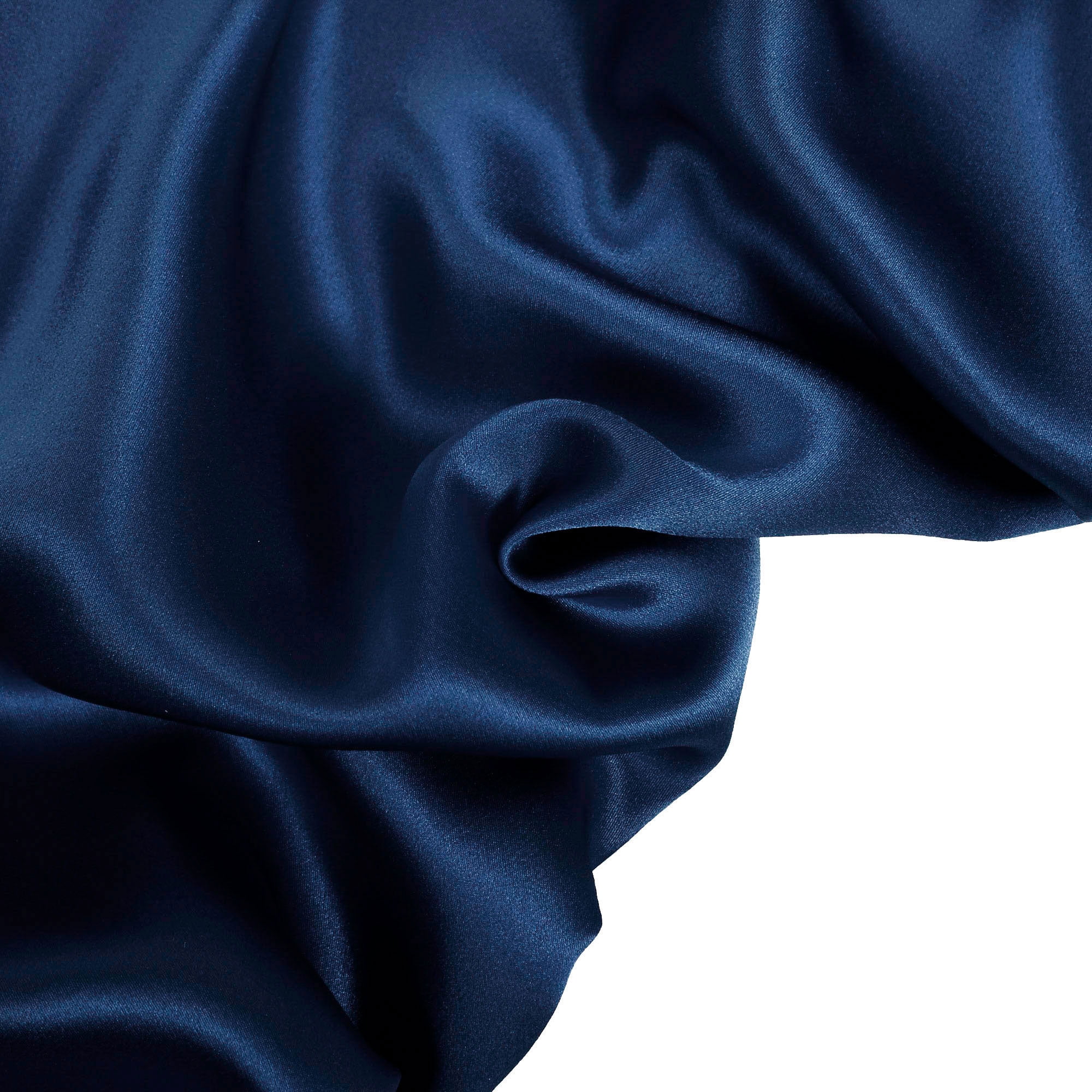 PiccoCasa 1 Pc 19 Momme Silk Pillowcase with Hidden Zipper Non-Standard Navy Blue 16" x 16"