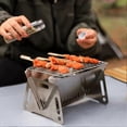 thumbnail image 3 of Lightweight Folding Stove Grill Stainless Steel Portable BBQ & Fire Pit Burner for Outdoor Camping, 3 of 5