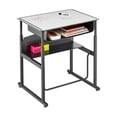 thumbnail image 4 of Bowery Hill Contemporary Adjustable Height Black Desk 1204GR, 4 of 8