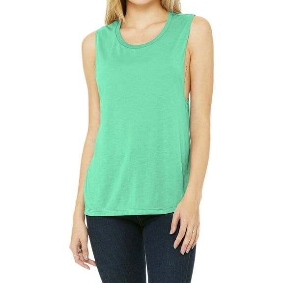 Mafoose Women's drapey fit Side seamed Flowy Scoop Muscle Tank Mint Small