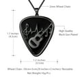 thumbnail image 5 of Jewmon Hip Hop Punk Guitar Pick Music Black Pendant Necklace for Men Women Music Note Jewelry Gift, 5 of 8