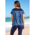 thumbnail image 2 of Swim 365 Women's Plus Size Mesh Yoke Swim Tee, 2 of 4