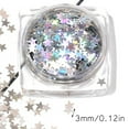 thumbnail image 2 of Silver Shine Star Nail Ornaments 3mm Sequins Colorful for Women Nail Decoration DIY Crafts, 2 of 5