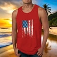 thumbnail image 2 of Cmfcve Men's Summer Oversize Tank Top Simple Versatile Patriotic Tees Sleeveless Round Neck Fitness Undershirt, 2 of 5