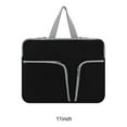 thumbnail image 3 of Funda impermeable para portátil Linyer, bolsa portátil, bolsa de transporte de bolsillo, protector, compartimentos reutilizables, almacenamiento empresarial, color negro, 11 pulgadas, 3 of 8