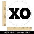 thumbnail image 2 of XO Hugs Kisses Self-Inking Rubber Stamp Ink Stamper - Red Ink - Small 3/4 Inch, 2 of 7