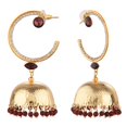 thumbnail image 3 of Efulgenz Indian Bollywood Traditional Wedding Jhumka Jhumki Earrings Jewelry Set, 3 of 4