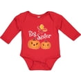 thumbnail image 3 of Inktastic Big Sister Pumpkins with Fall Leaves Girls Long Sleeve Baby Bodysuit, 3 of 5