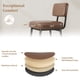 thumbnail image 3 of Yeshouse Juego de 2 taburetes de bar modernos de 66 cm, tapizados con respaldo y patas de metal, con asiento de piel sintética para isla de cocina y mostrador, 3 of 9